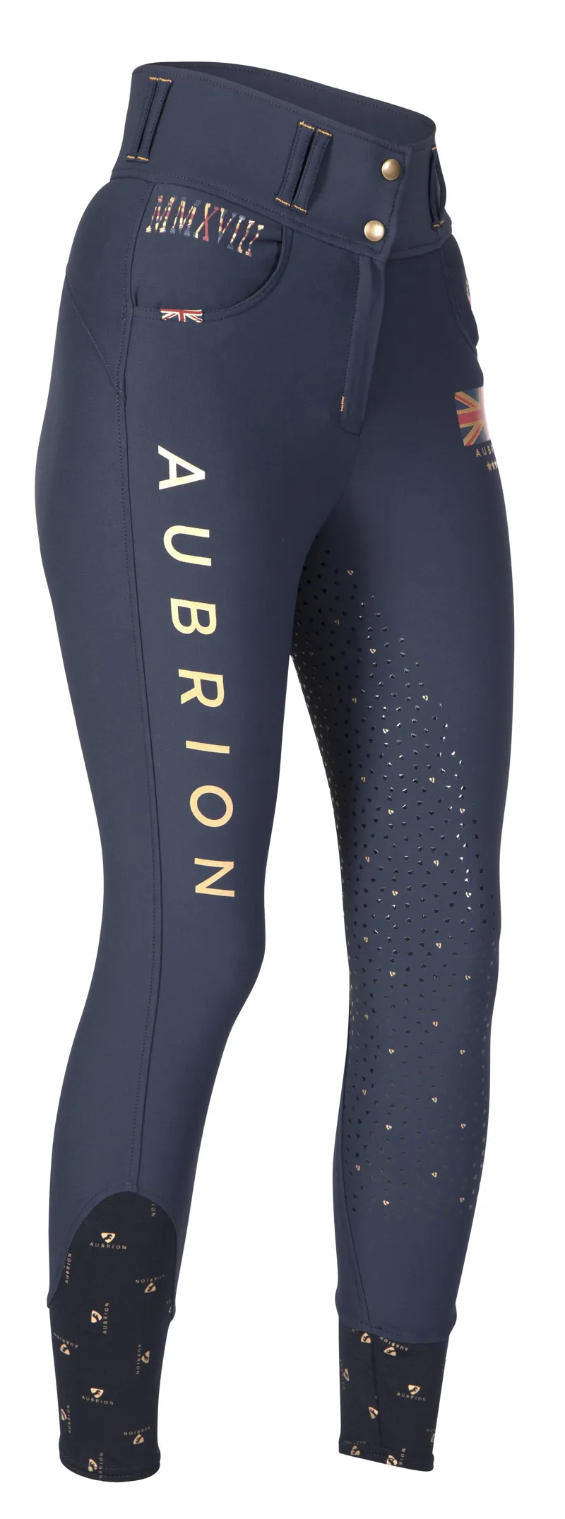 Shires Aubrion Team Girls Breeches - Navy